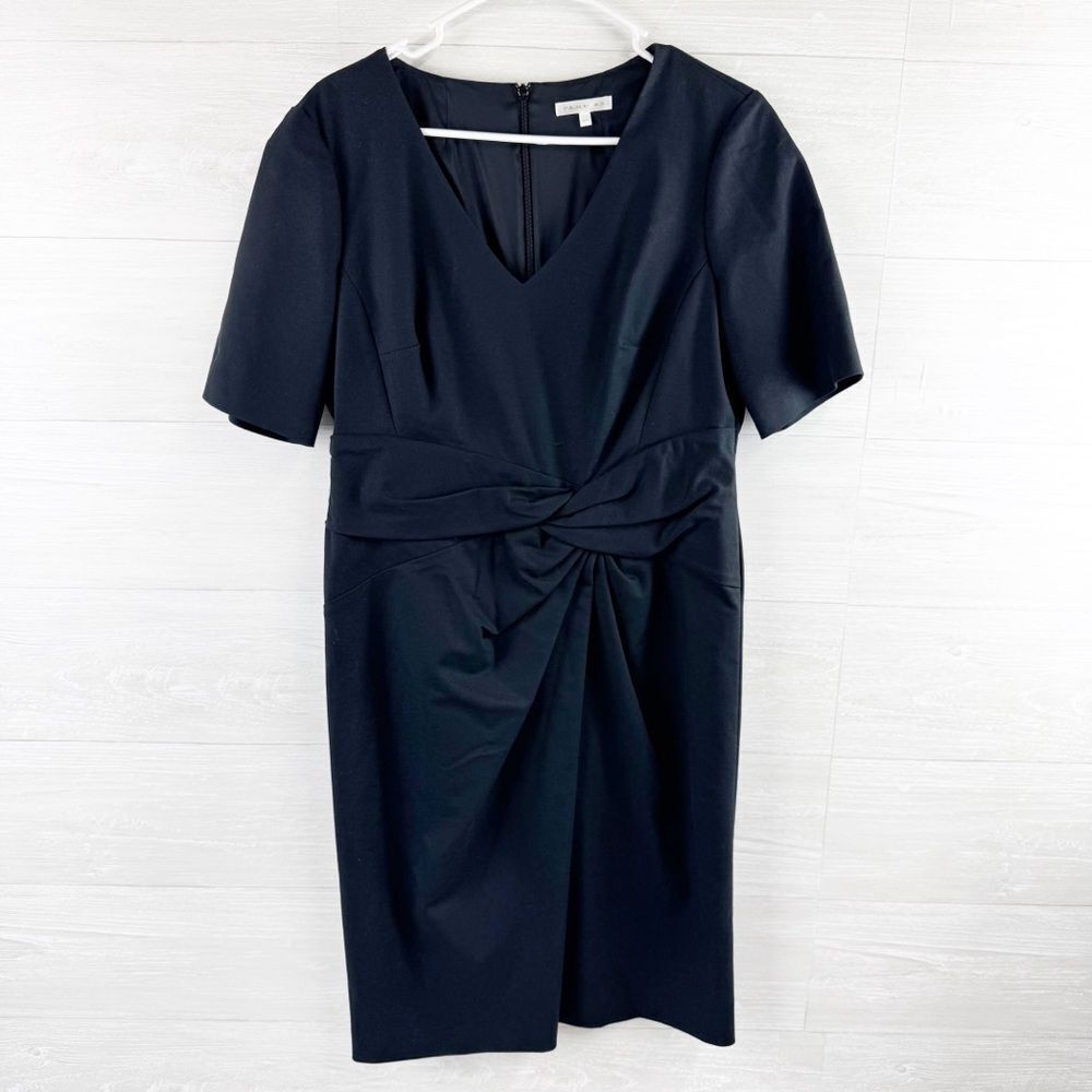 Paule Ka Twist Waist V-Neck Midi Dress